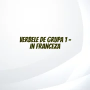 verbele de grupa 1 in franceza
