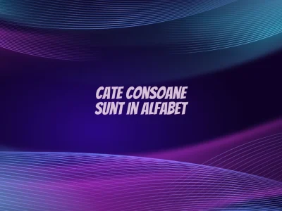 cate consoane sunt in alfabet