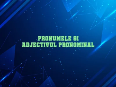 pronumele si adjectivul pronominal