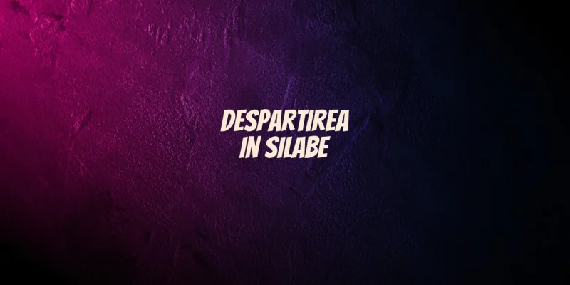 despartirea in silabe