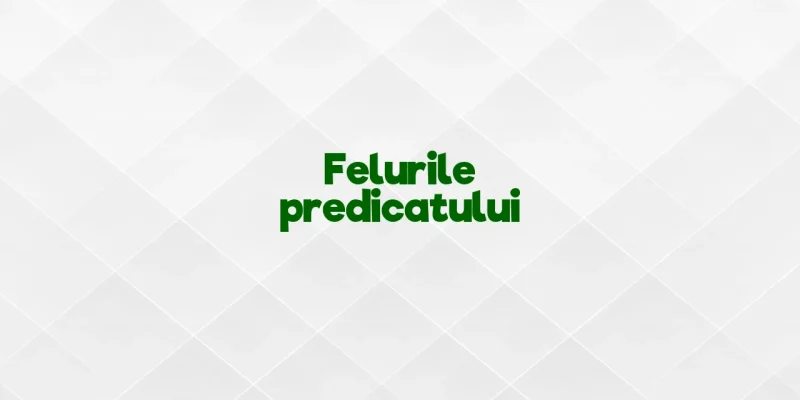felurile predicatului