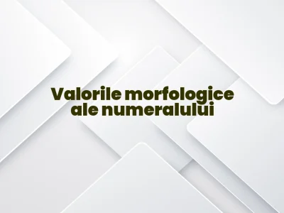 valorile morfologice ale numeralului