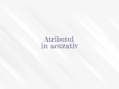 atribut in acuzativ