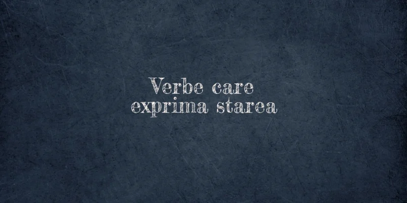 verbe care exprima starea